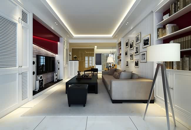三室两厅装修案例 130平米 现代美式风格 宜居型整装